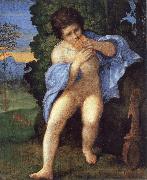 Palma Vecchio Young Faunus Playing the Syrinx oil painting picture wholesale